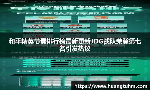 和平精英节奏排行榜最新更新JDG战队荣登第七名引发热议